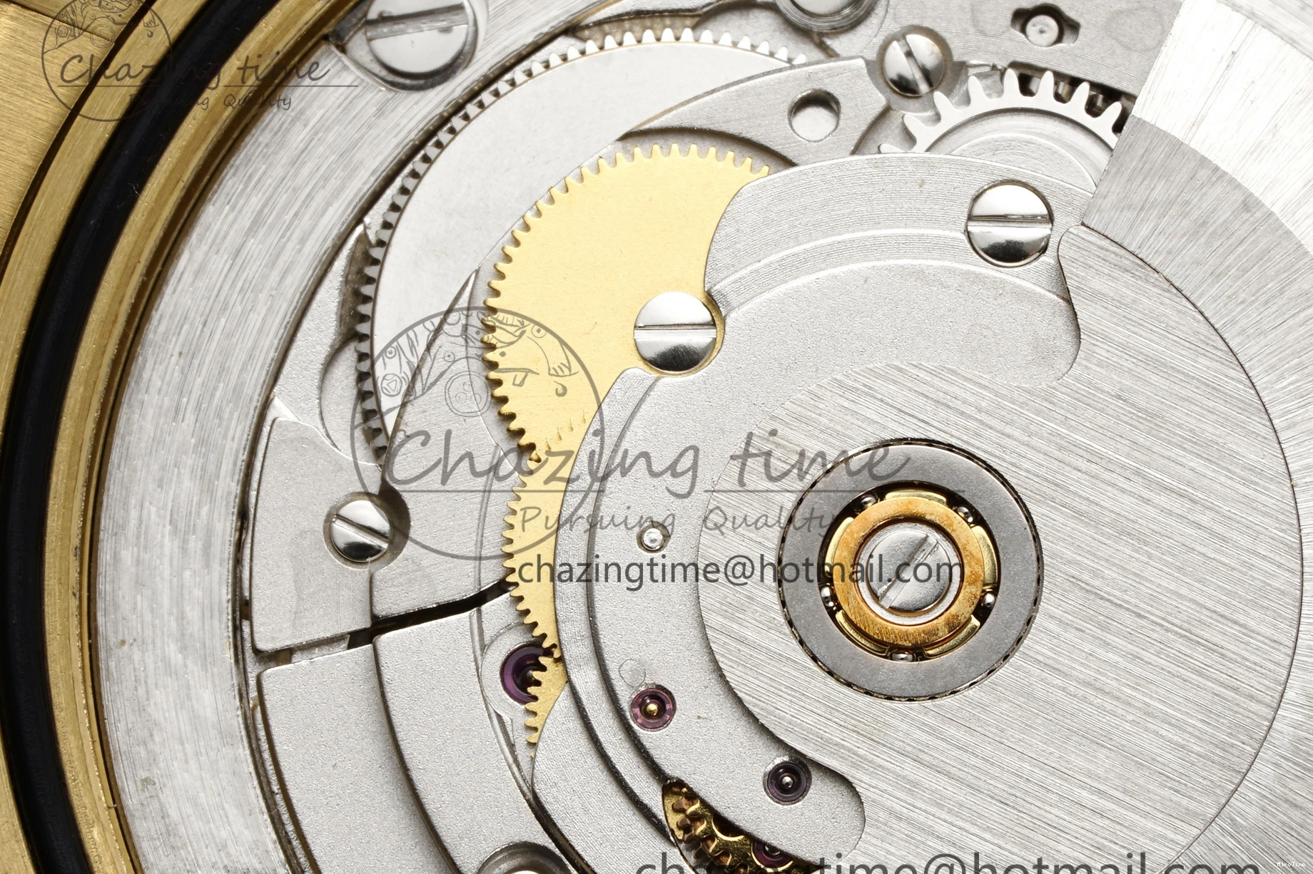 MiroTime 0505 Comfortable DayDate 40 YG JDF Gain Weight 904L Steel YG Dial Roman Markers on President Bracelet A2836 V 1821